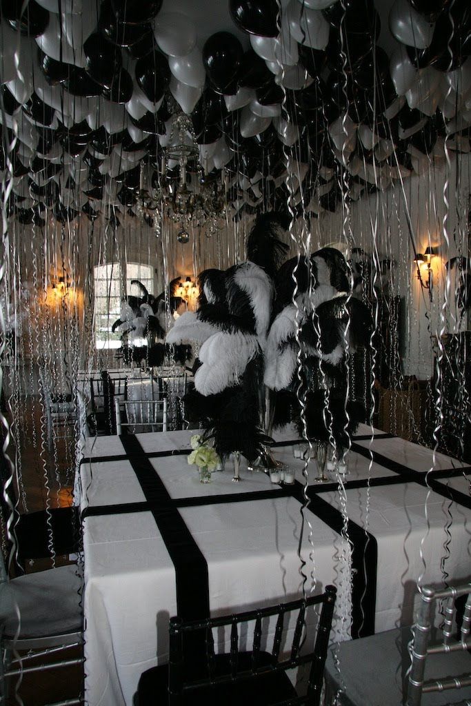 black white prom theme