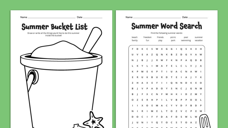 Flat lays of Last Day of School bundle
