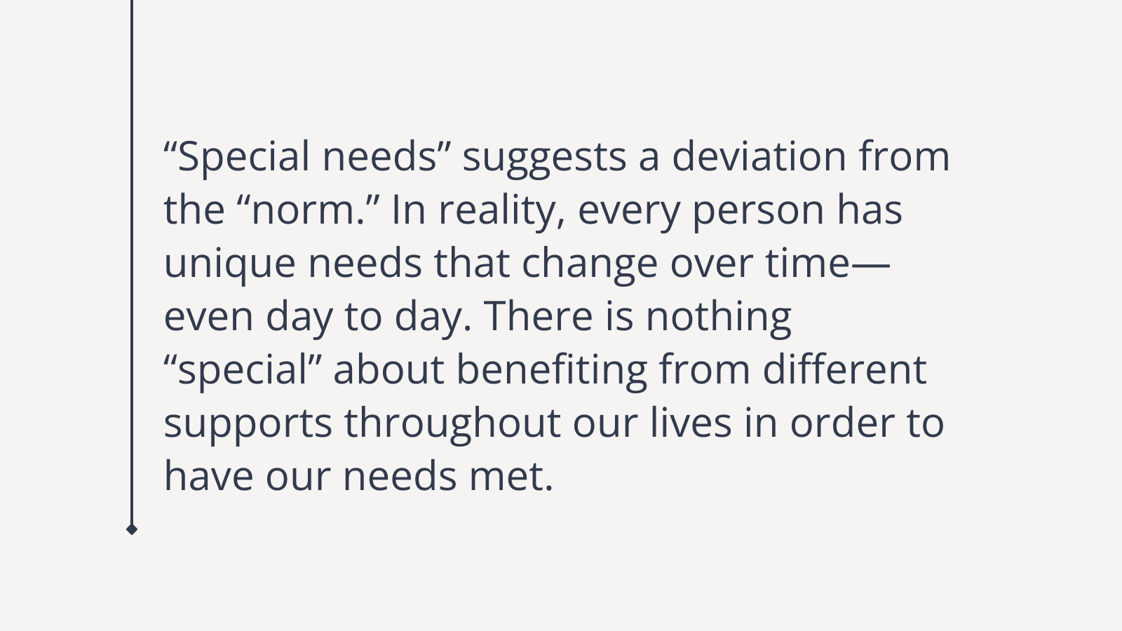 Quote about language for students with disabilities