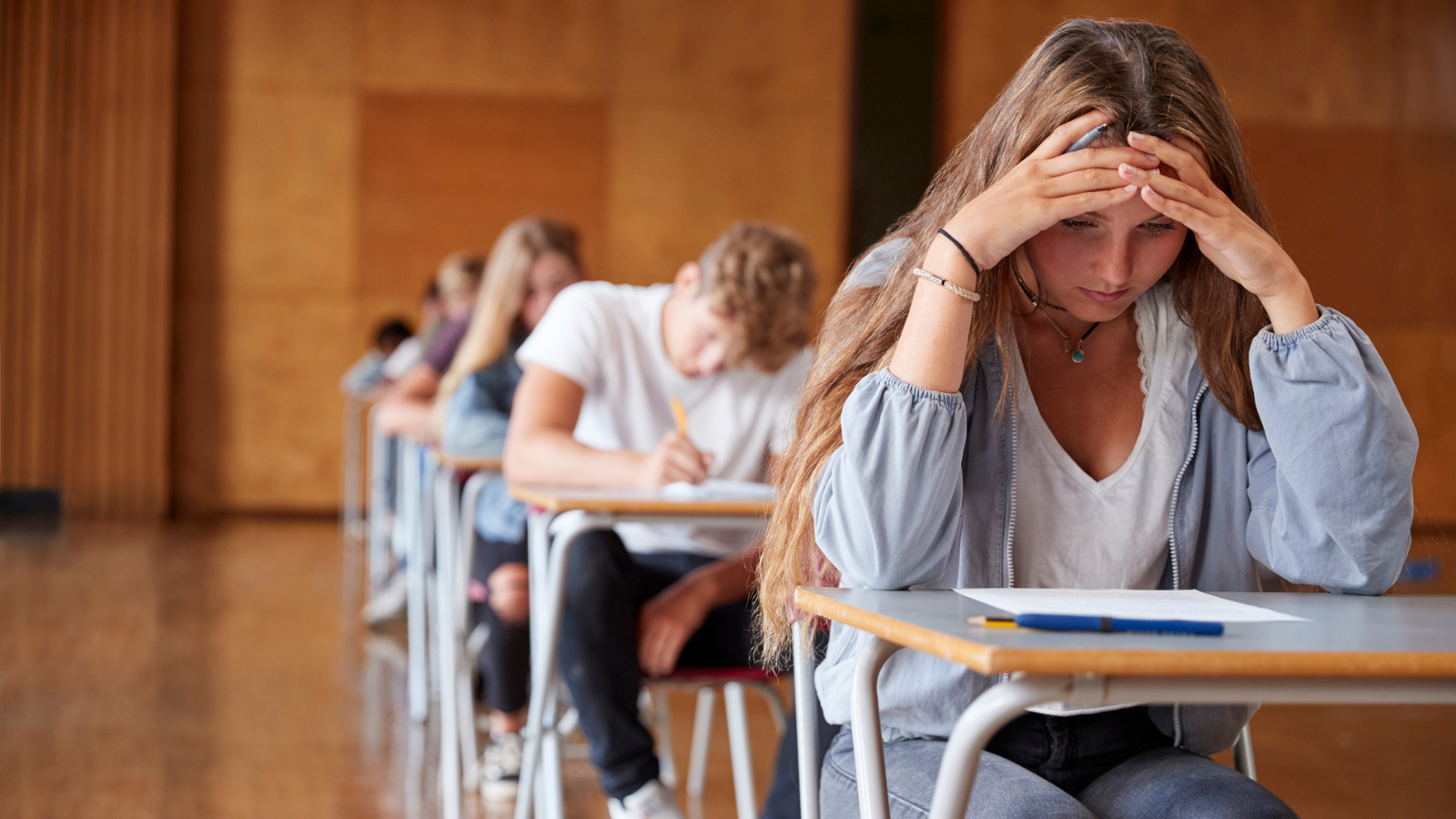 Students taking a test who may need accommodations for extra time