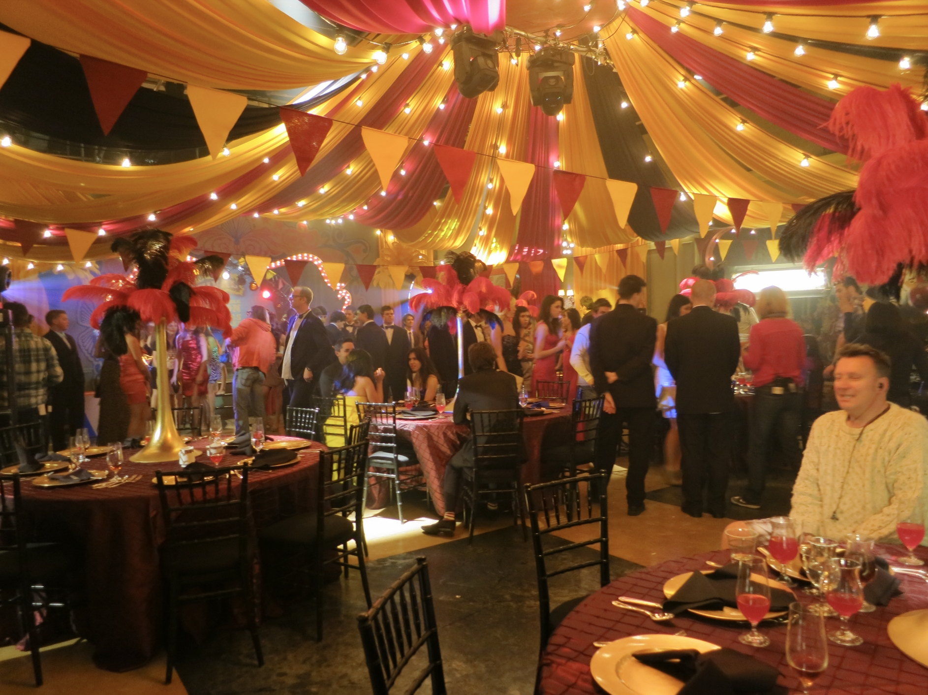 Carnival decorated venue