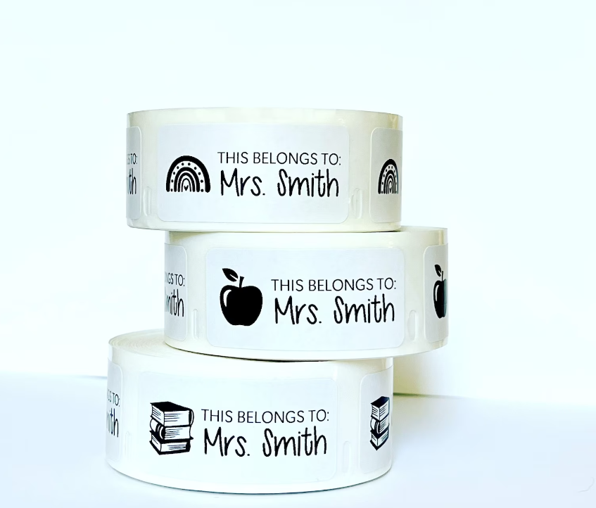 Personalized teacher stickers