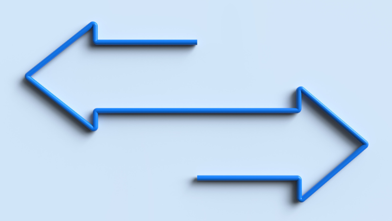 Infographic showing two choices to illustrate person-first vs. identity-first language