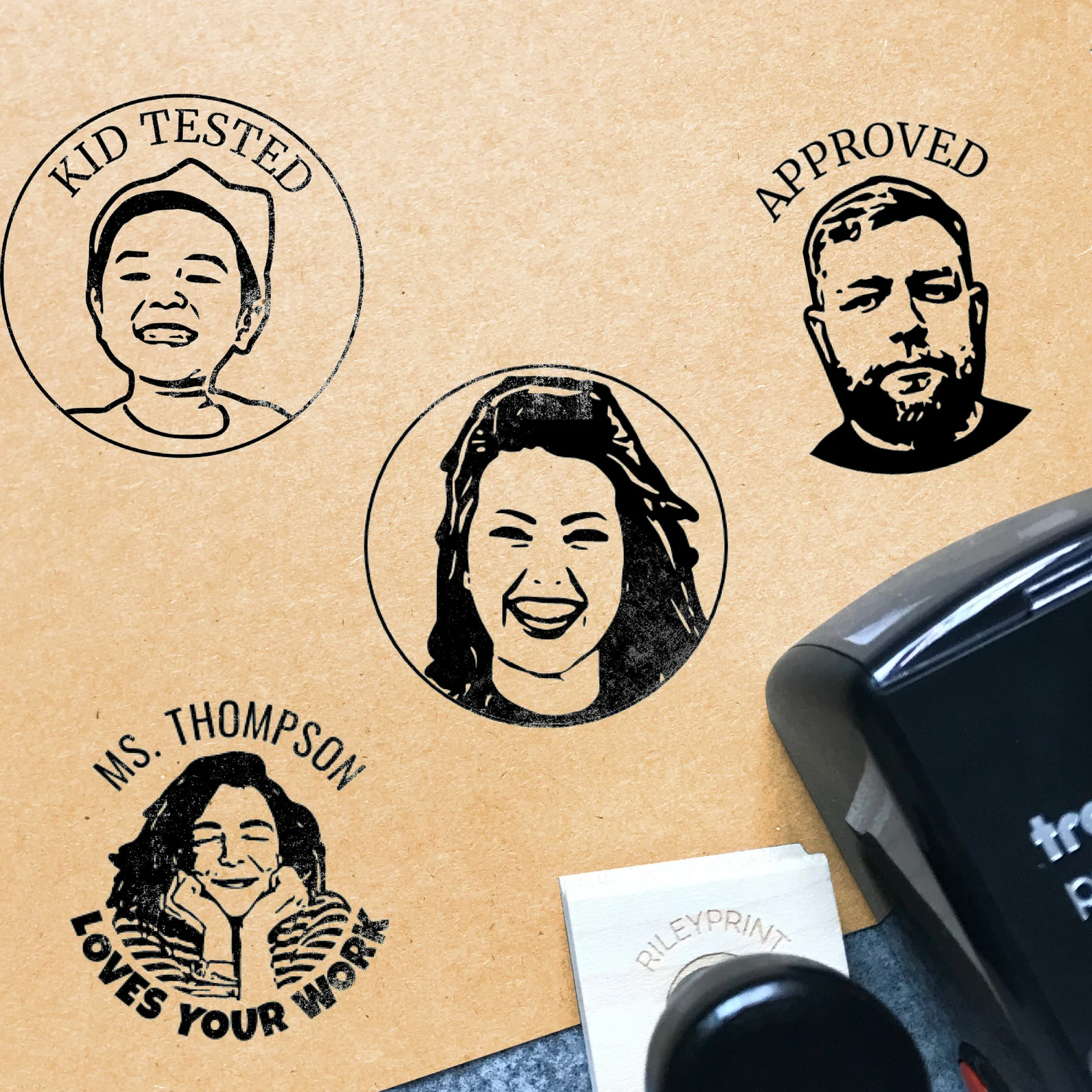 Teacher face stamp- DIY Teacher Gifts